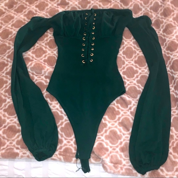 Hunter Green Bodysuit - Picture 1 of 5